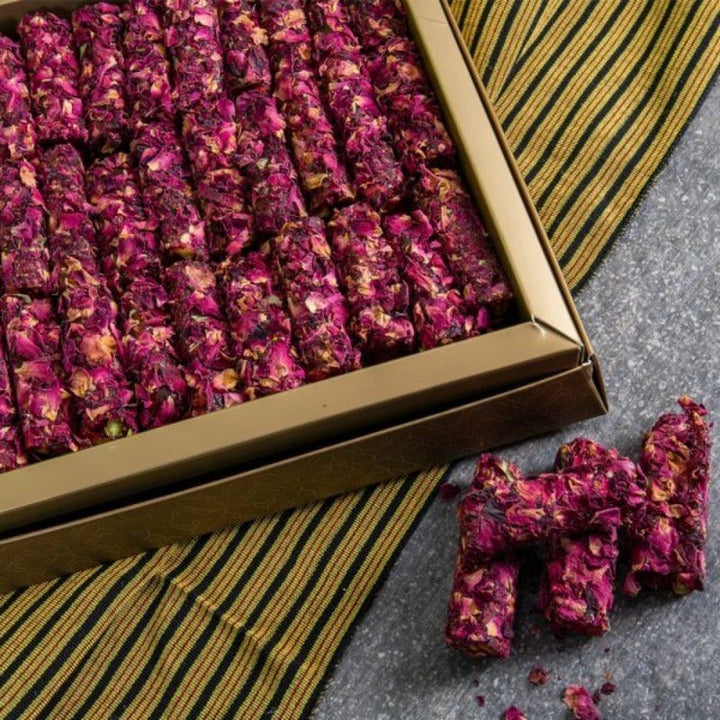 Rose Petals Pistachio Roving Turkish Delight