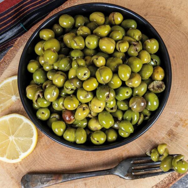 Antep Style Pitted Green Olives