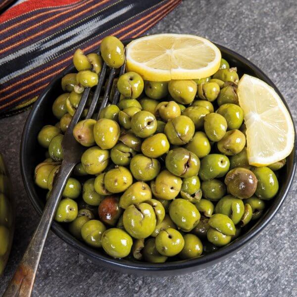 Antep Style Pitted Green Olives